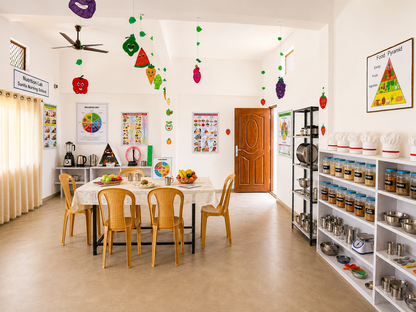 Nutrition laboratory at Sunita Nursing School