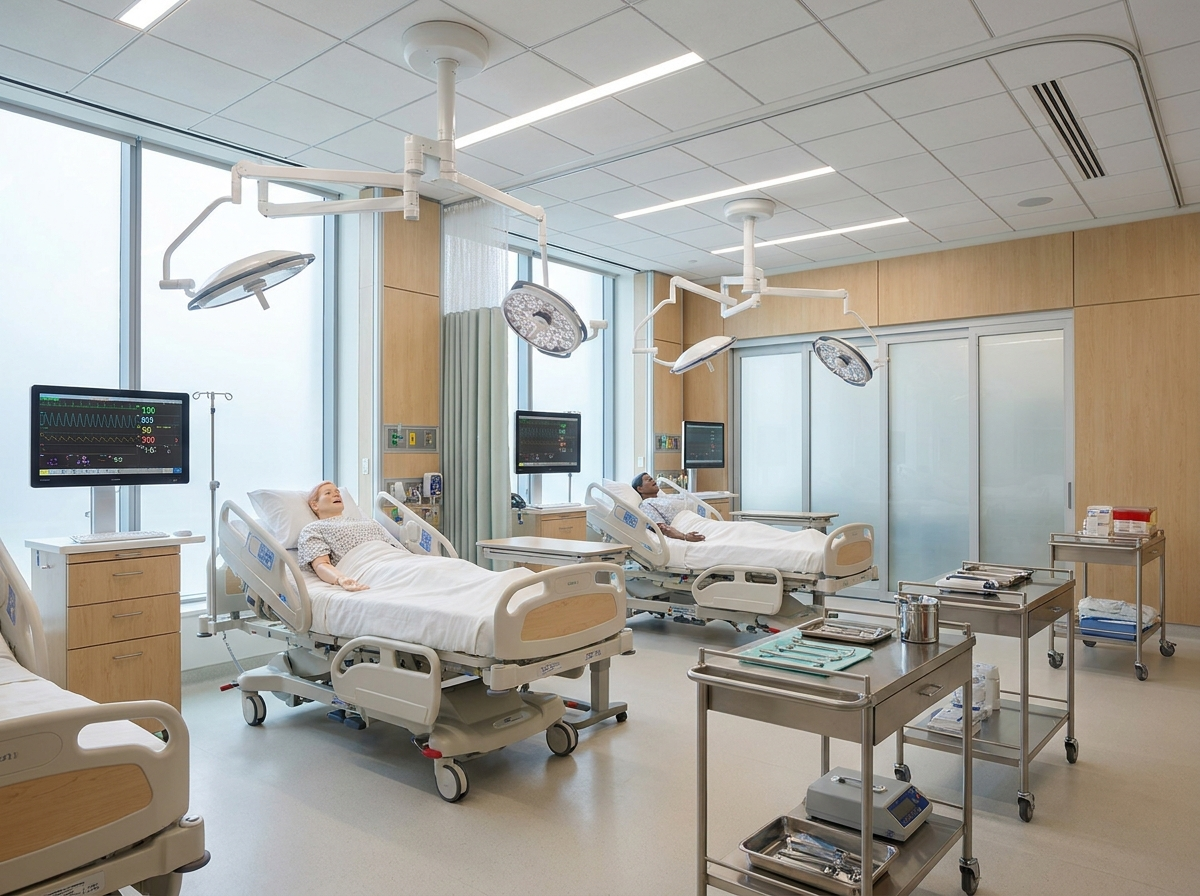 Well-equipped nursing laboratory